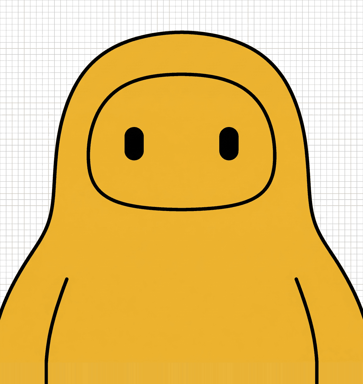 Museum mascot in yellow